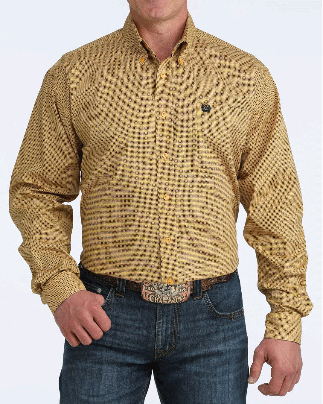 Men's Stretch Classic Fit Button-Down Western Shirt