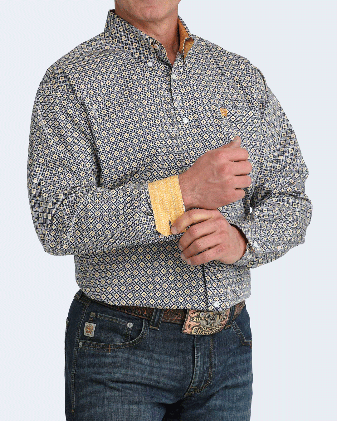 Men's Classic Fit Button-Down Western Shirt