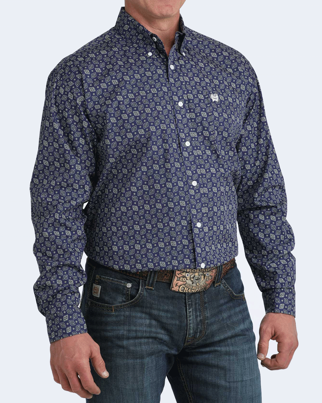 Men's Classic Fit Button-Down Western Shirt