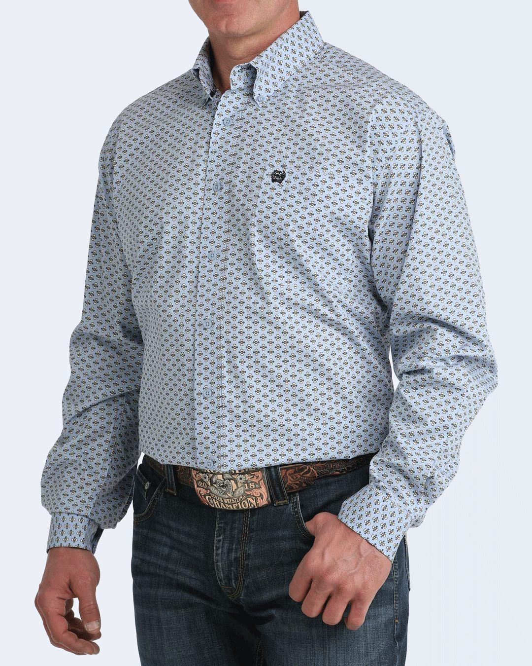 Men's Classic Fit Button-Down Western Shirt
