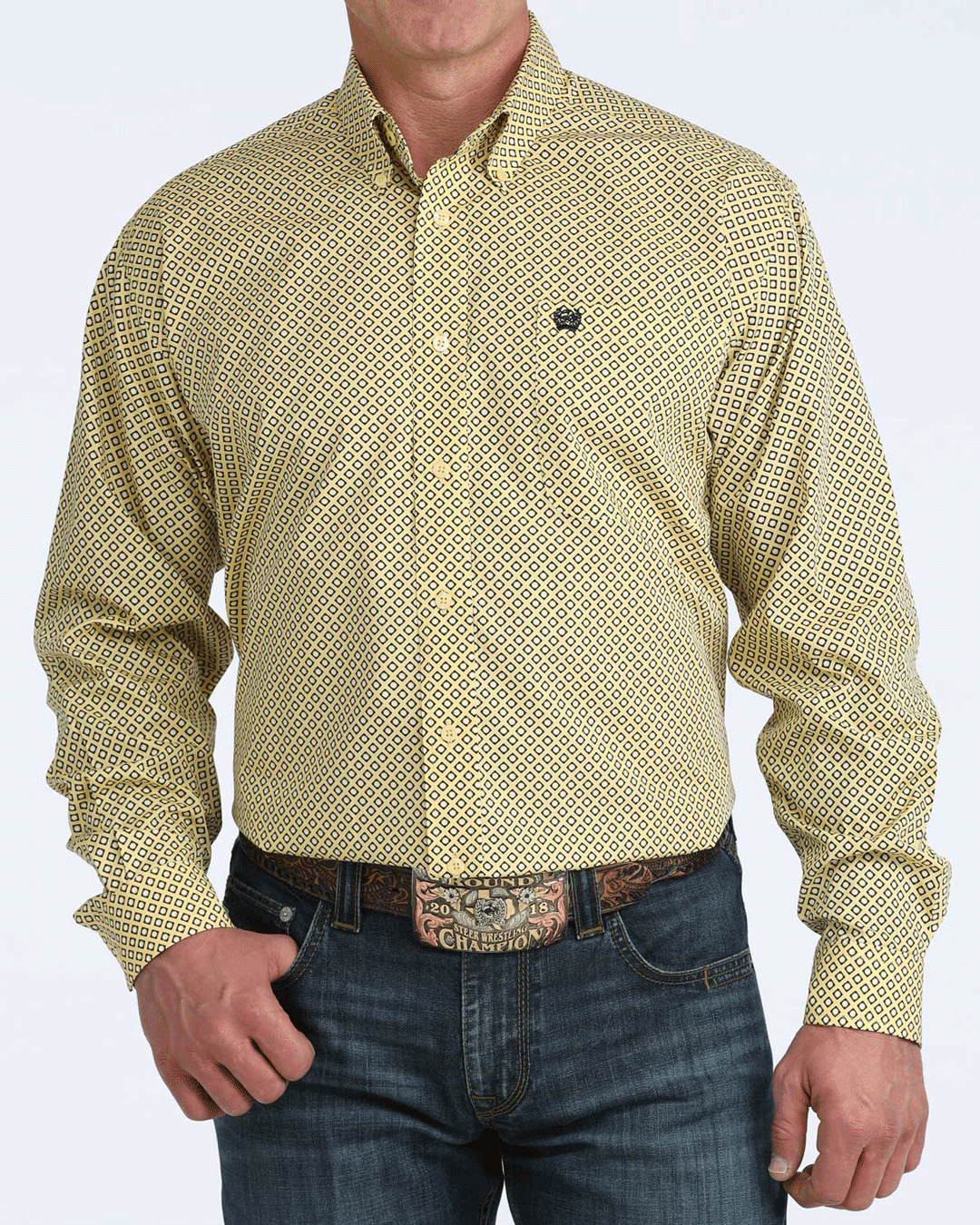 Men's Classic Fit Button-Down Western Shirt