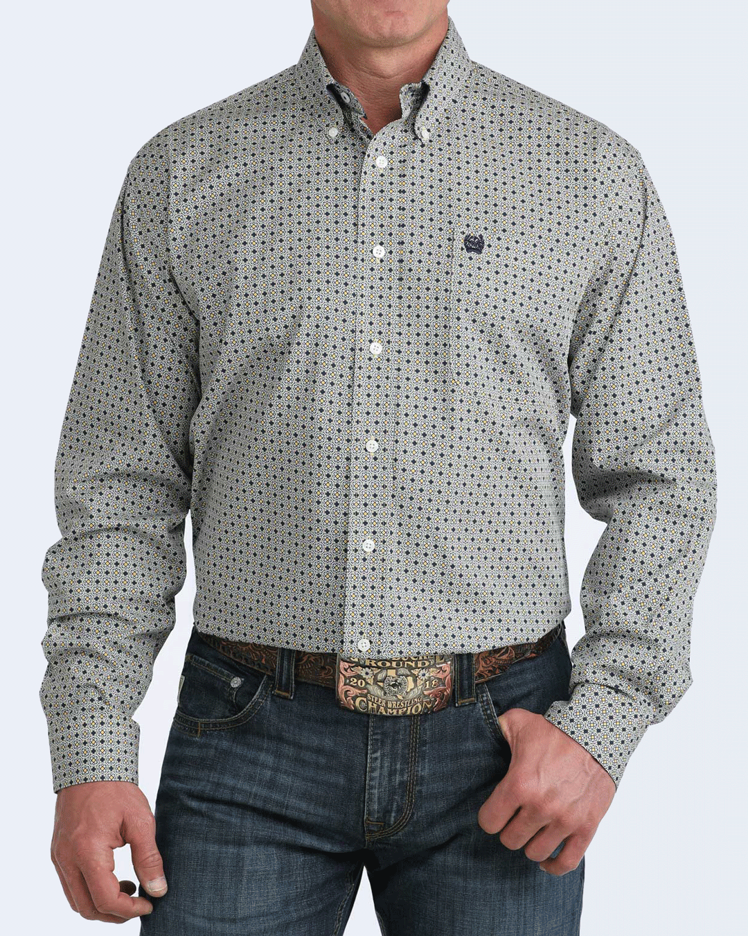 Men's Classic Fit Button-Down Western Shirt