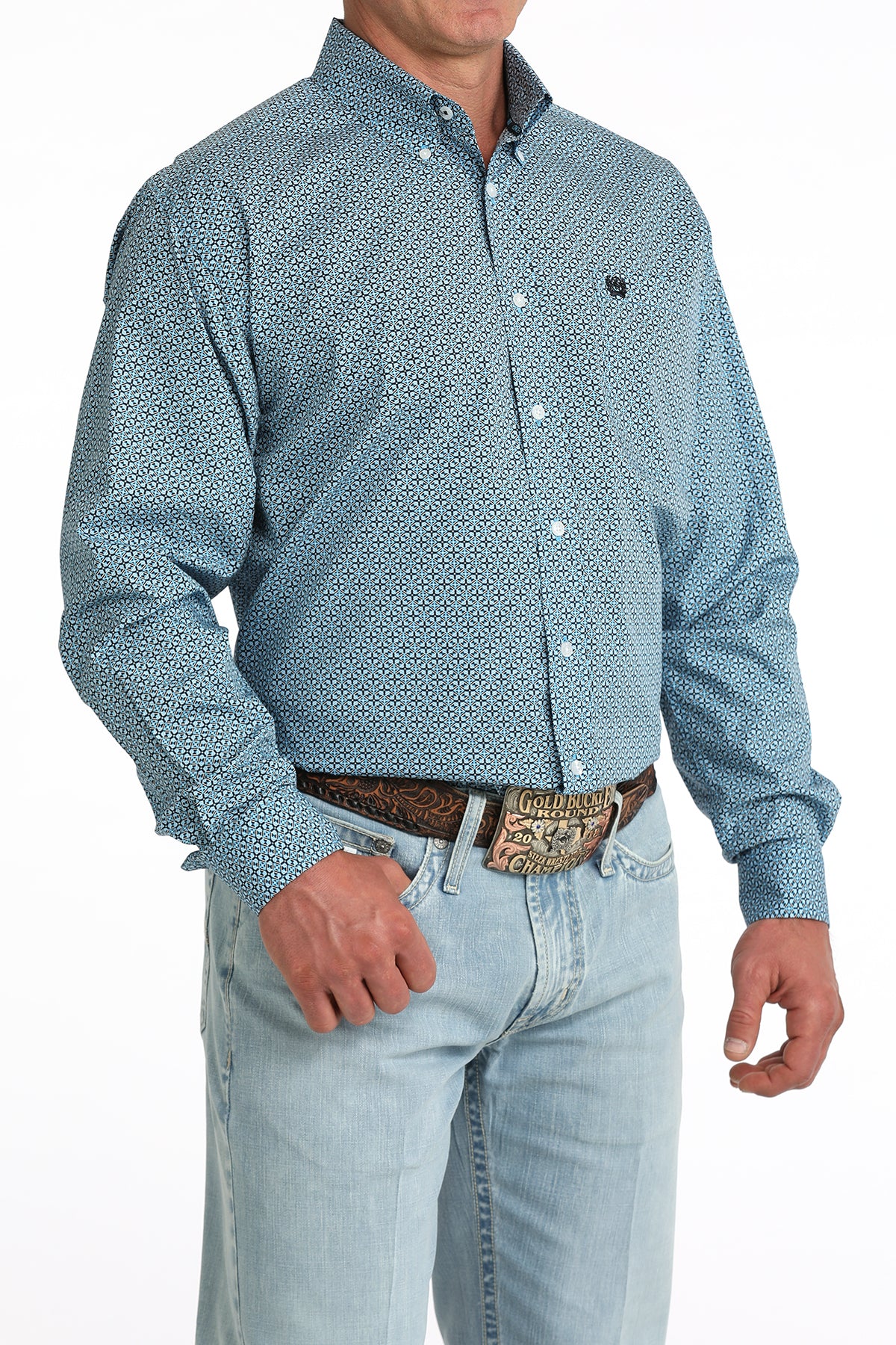 Men's Classic Fit Button-Down Western Shirt