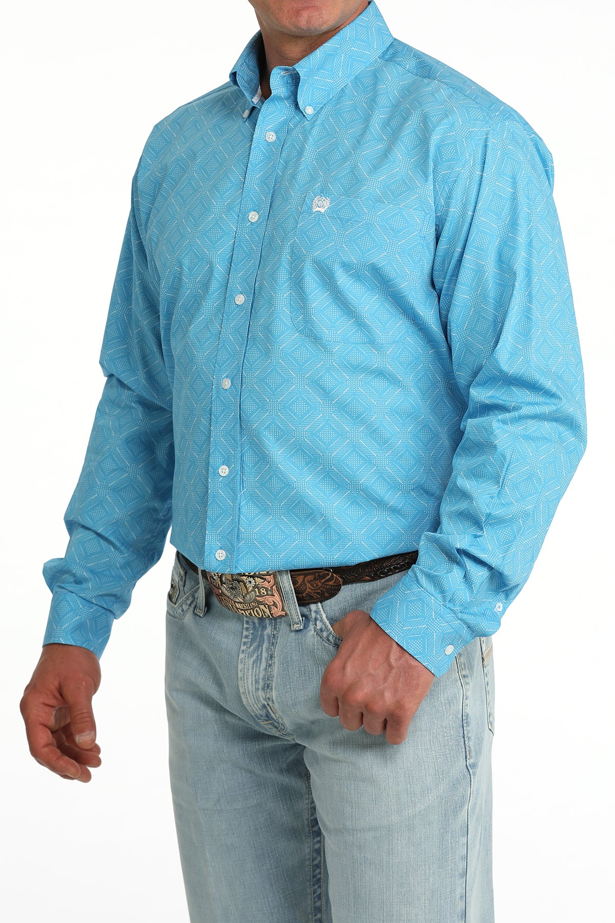 Men's Classic Fit Button-Down Western Shirt