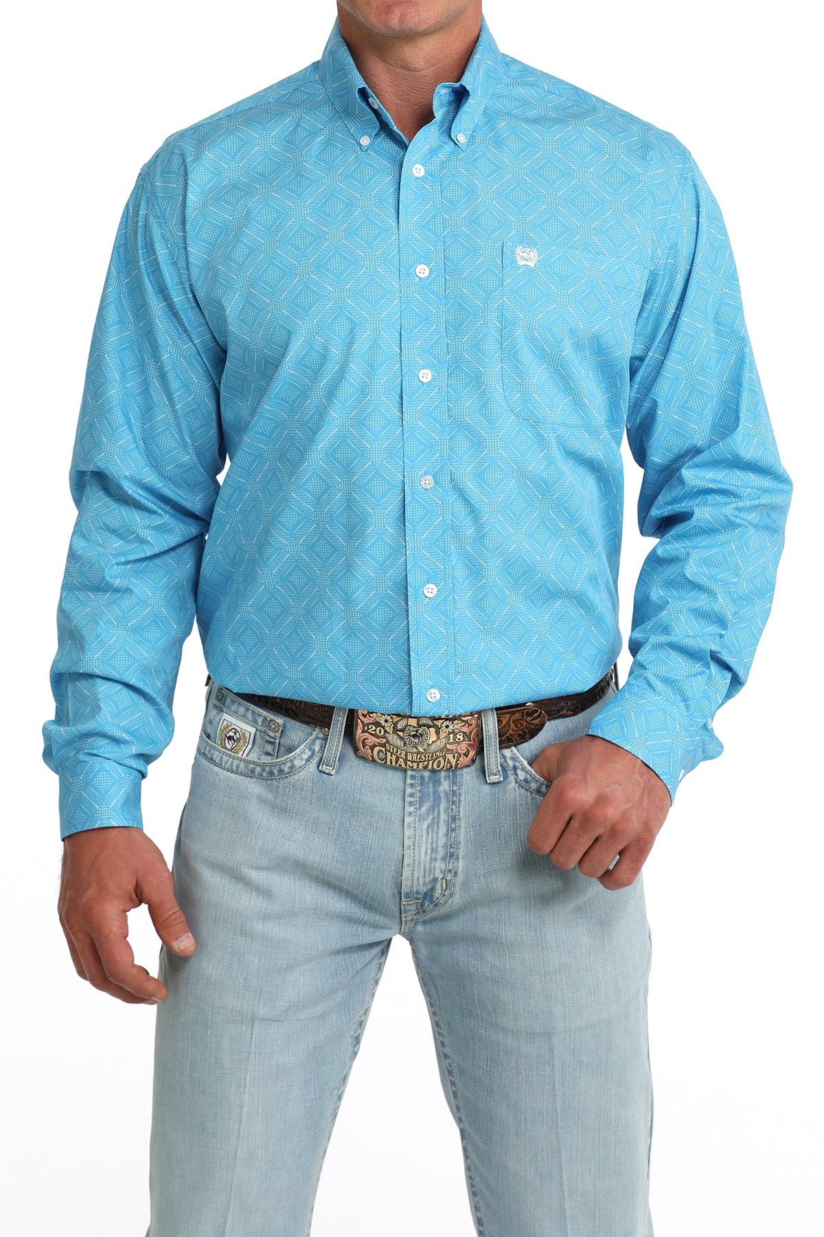 Men's Classic Fit Button-Down Western Shirt