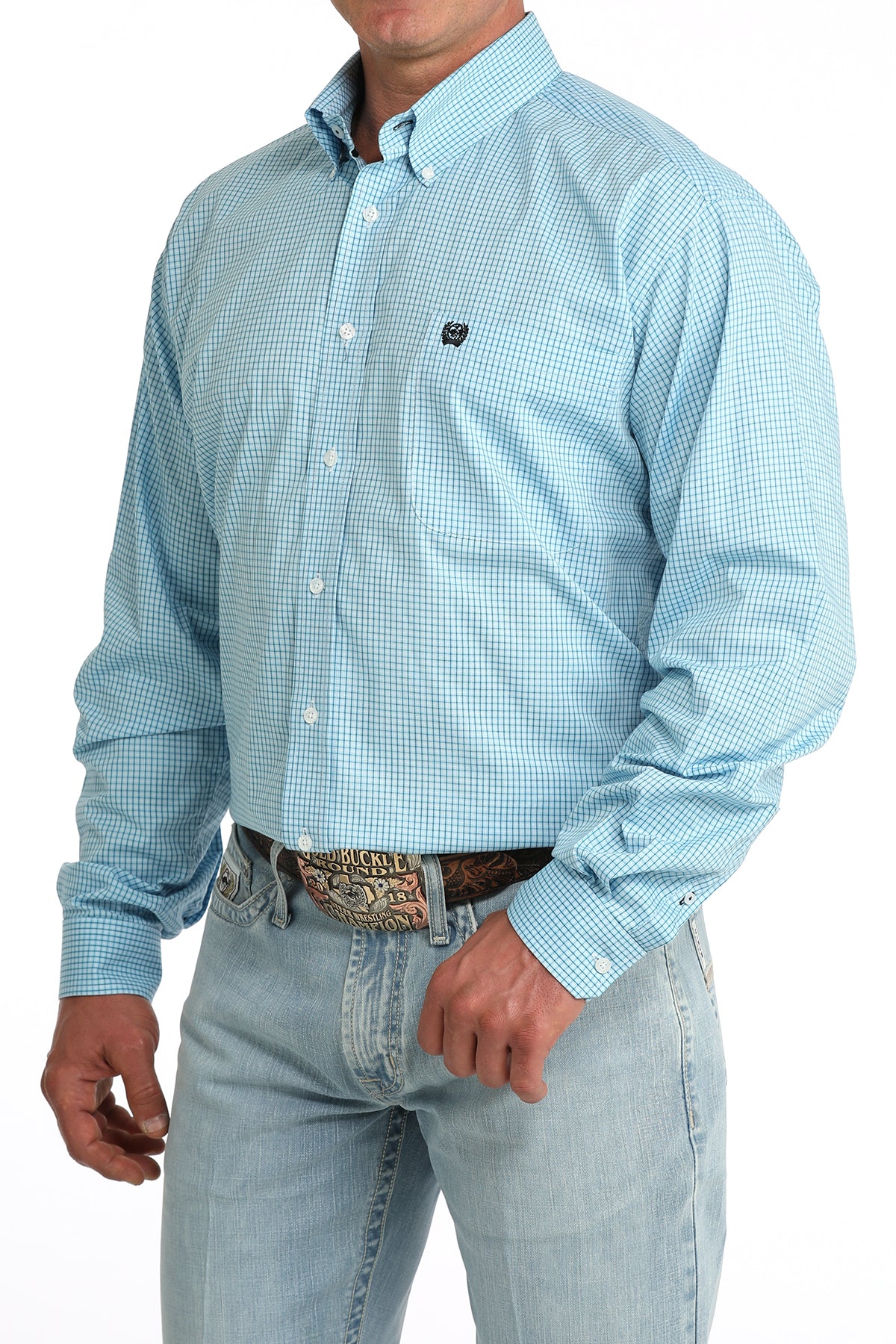 Men's Stretch Classic Fit Button-Down Western Shirt