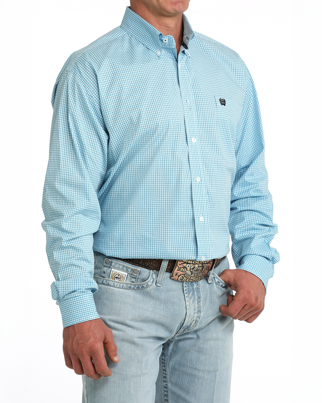 Men's Stretch Classic Fit Button-Down Western Shirt