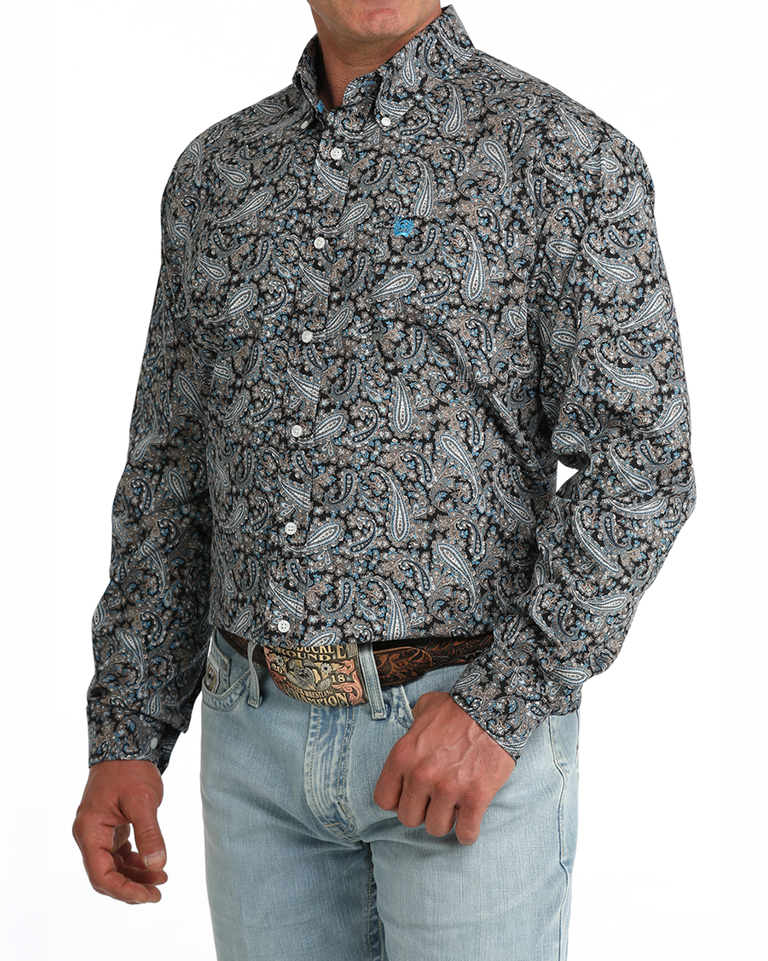 Men's Classic Fit Button-Down Western Shirt