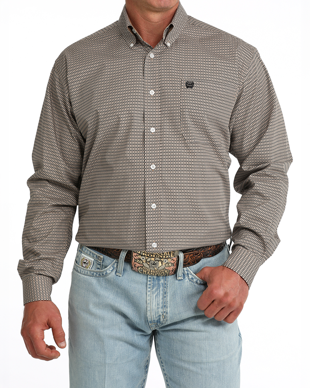 Men's Classic Fit Button-Down Western Shirt