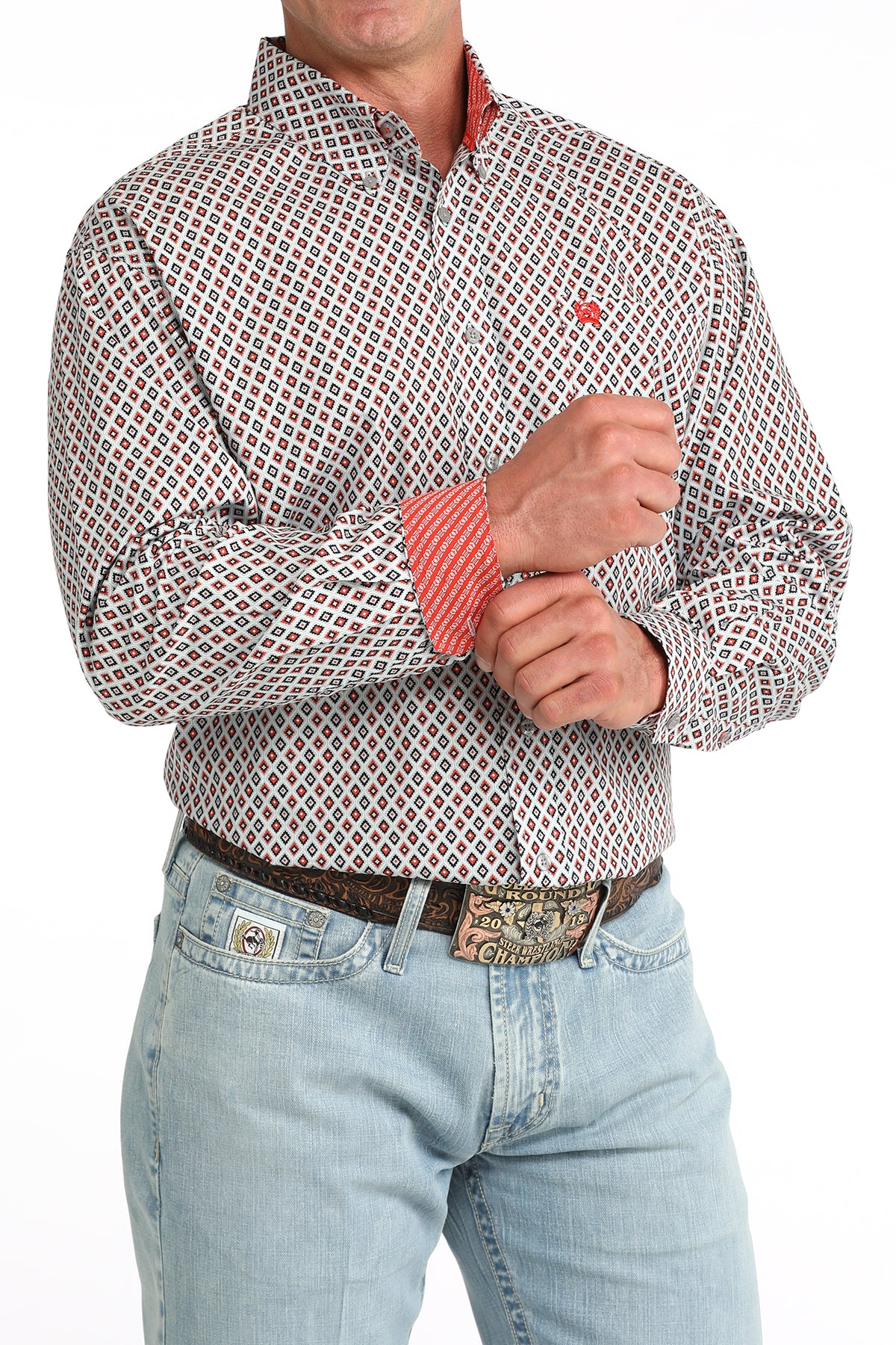 Men's Classic Fit Button-Down Western Shirt