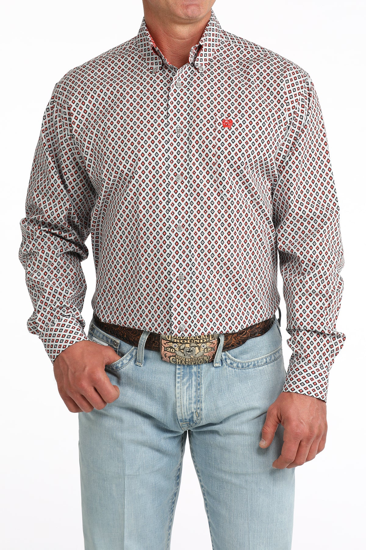 Men's Classic Fit Button-Down Western Shirt