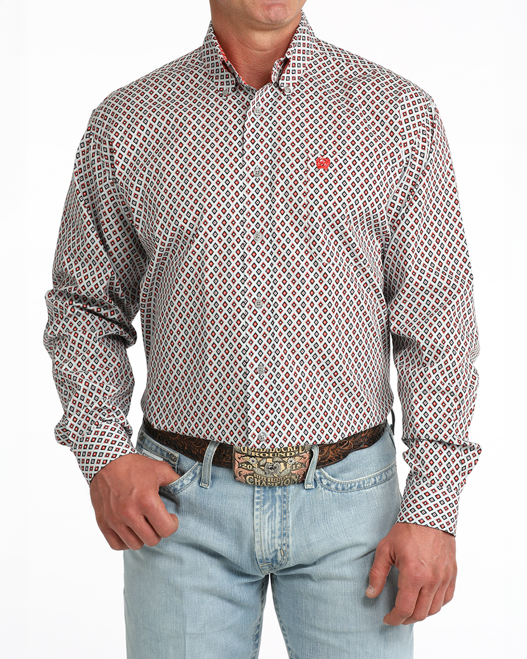 Men's Classic Fit Button-Down Western Shirt