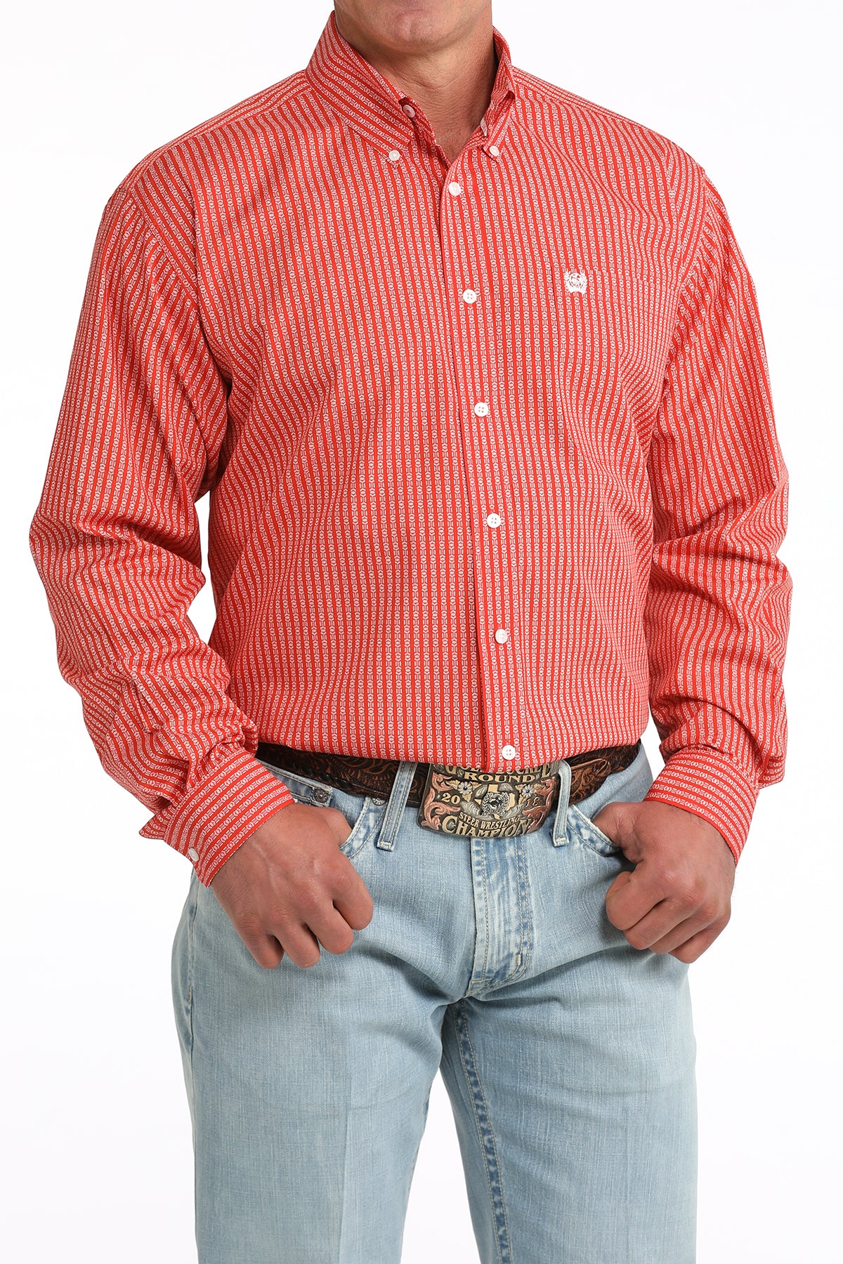 Men's Classic Fit Button-Down Western Shirt