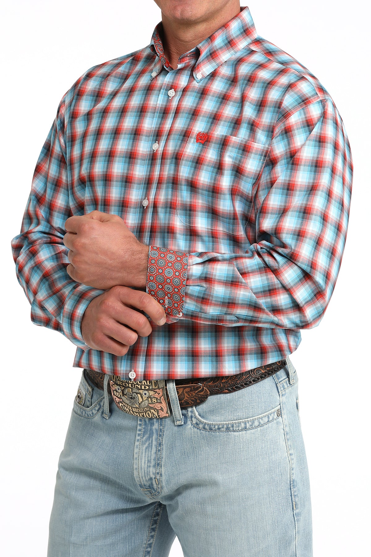 Men's Classic Fit Button-Down Western Shirt