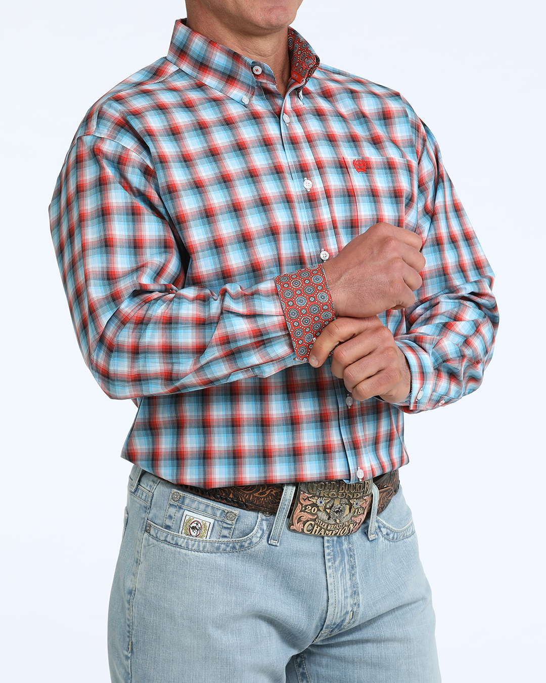 Men's Classic Fit Button-Down Western Shirt