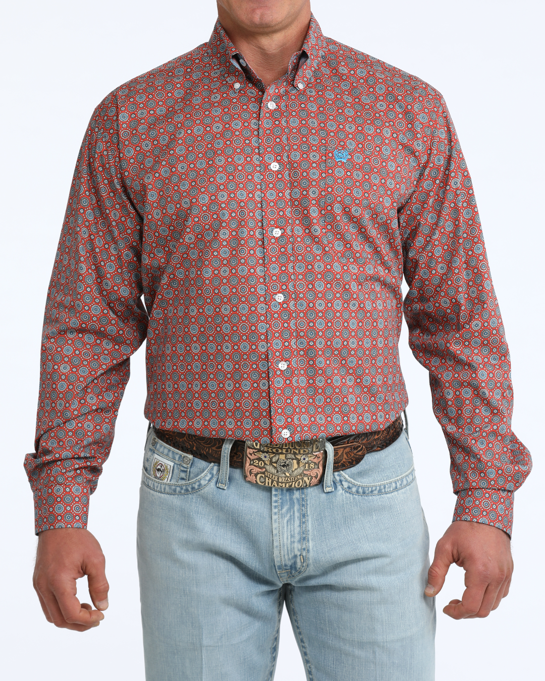 Men's Stretch Classic Fit Button-Down Western Shirt