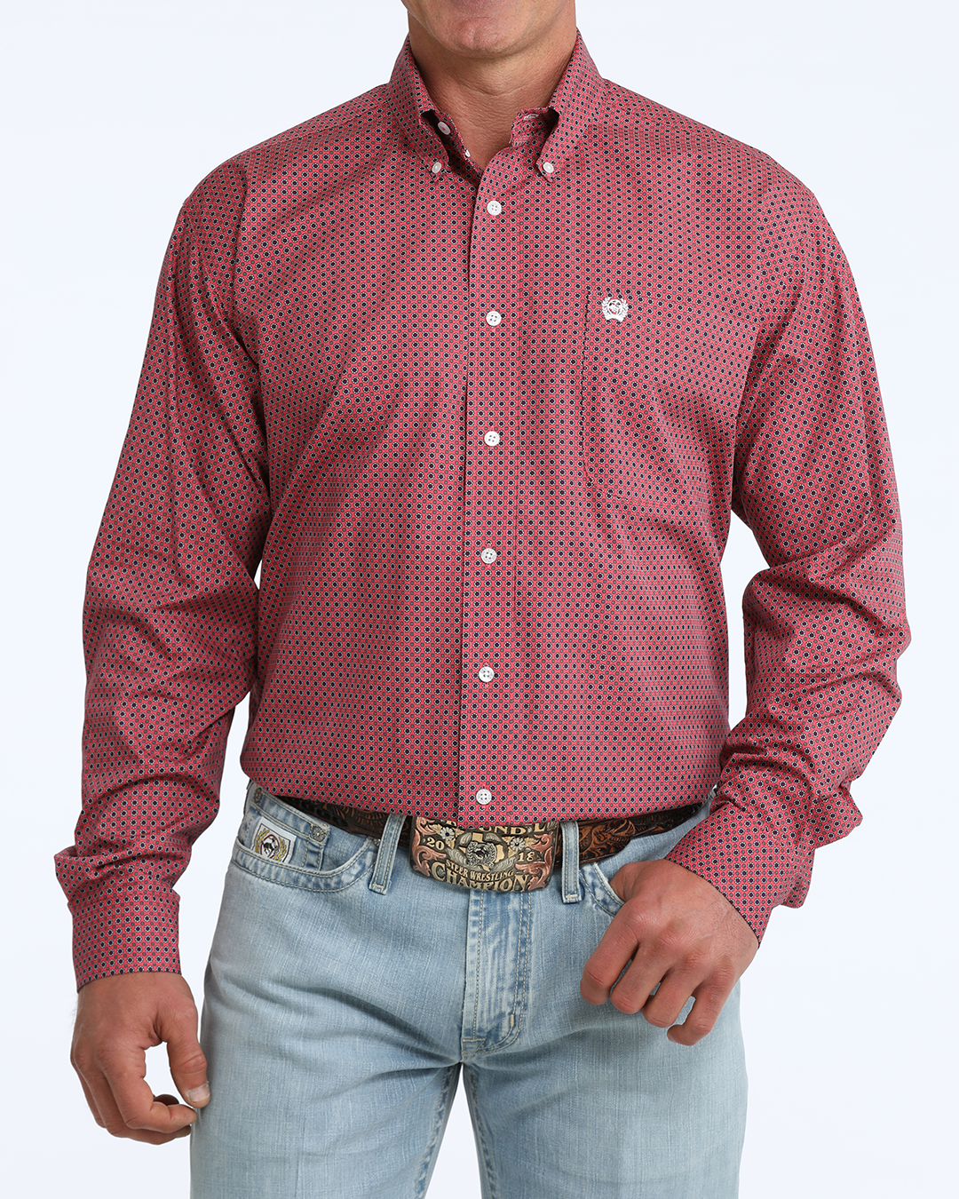 Men's Classic Fit Button-Down Western Shirt
