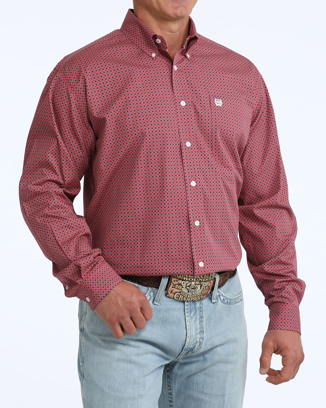 Men's Classic Fit Button-Down Western Shirt