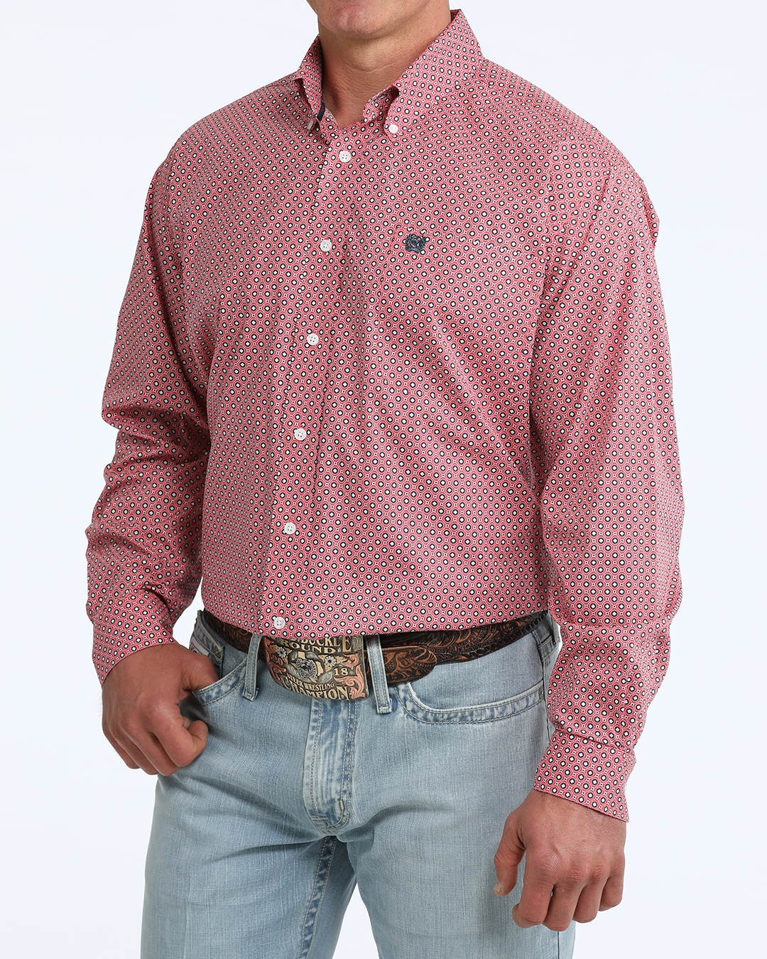 Men's Stretch Classic Fit Button-Down Western Shirt