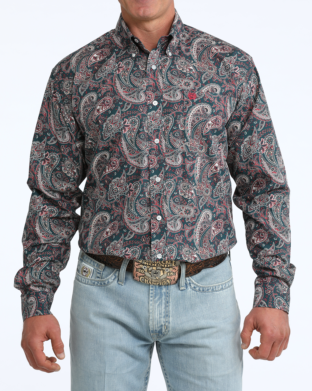 Men's Classic Fit Button-Down Western Shirt