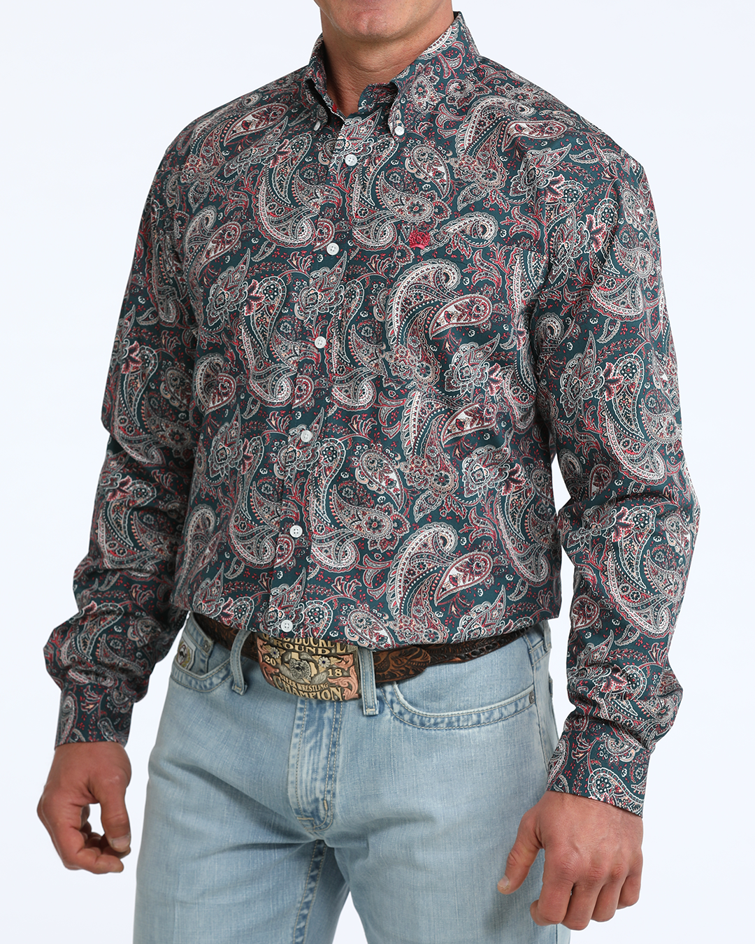 Men's Classic Fit Button-Down Western Shirt