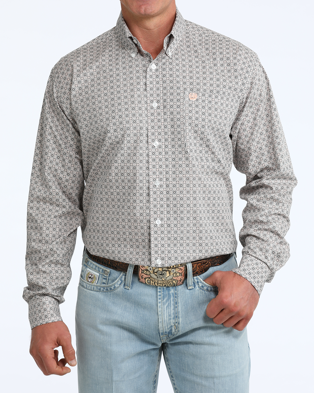 Men's Classic Fit Button-Down Western Shirt