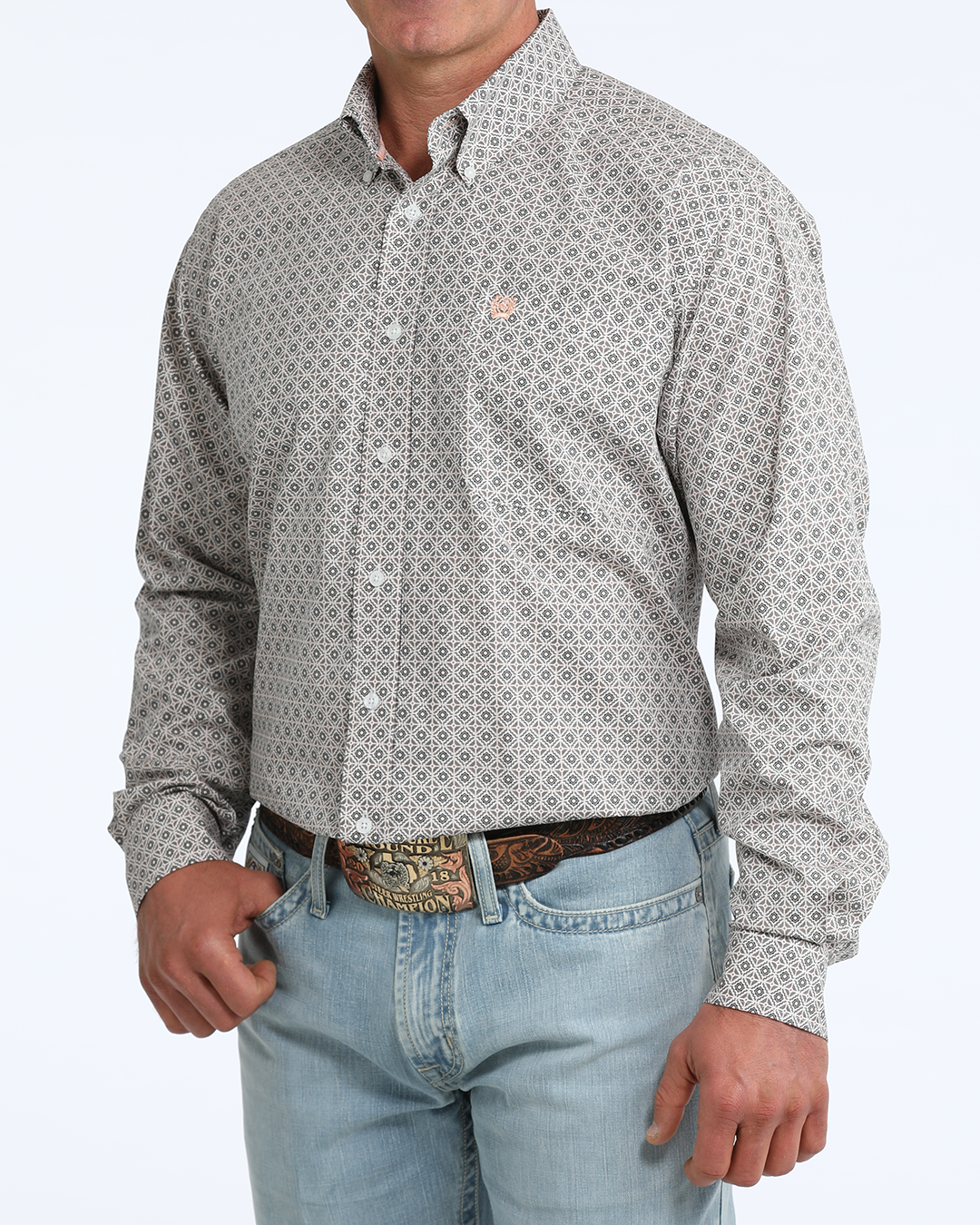 Men's Classic Fit Button-Down Western Shirt