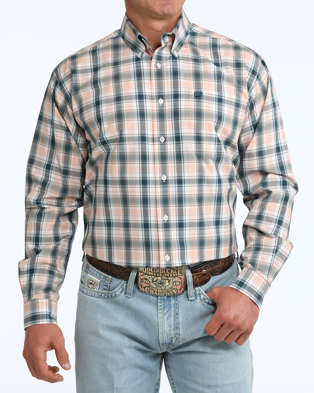 Men's Classic Fit Button-Down Western Shirt
