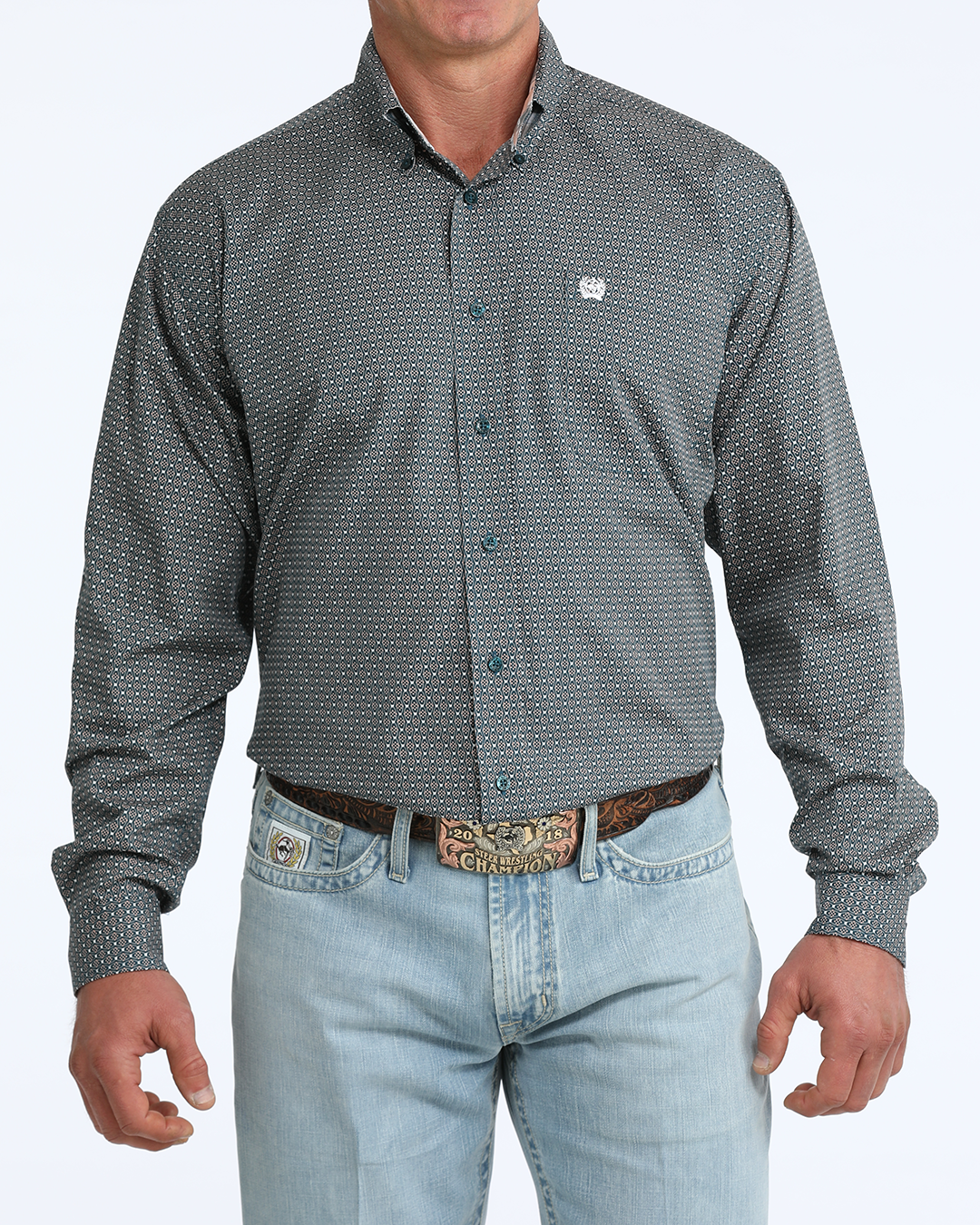 Men's Classic Fit Button-Down Western Shirt