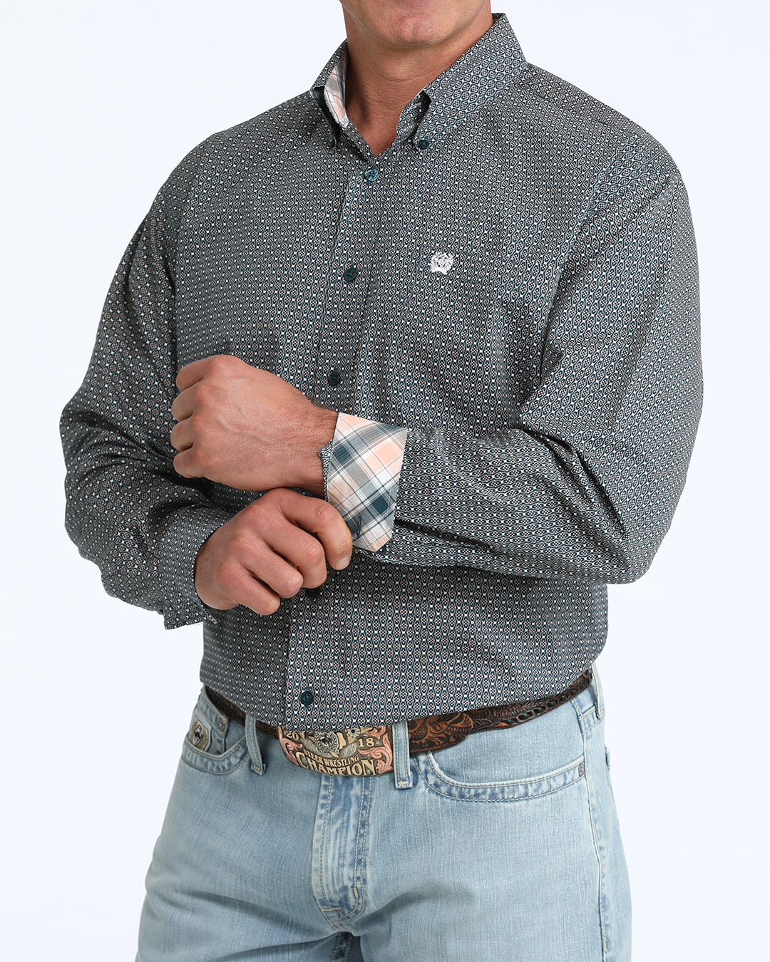 Men's Classic Fit Button-Down Western Shirt