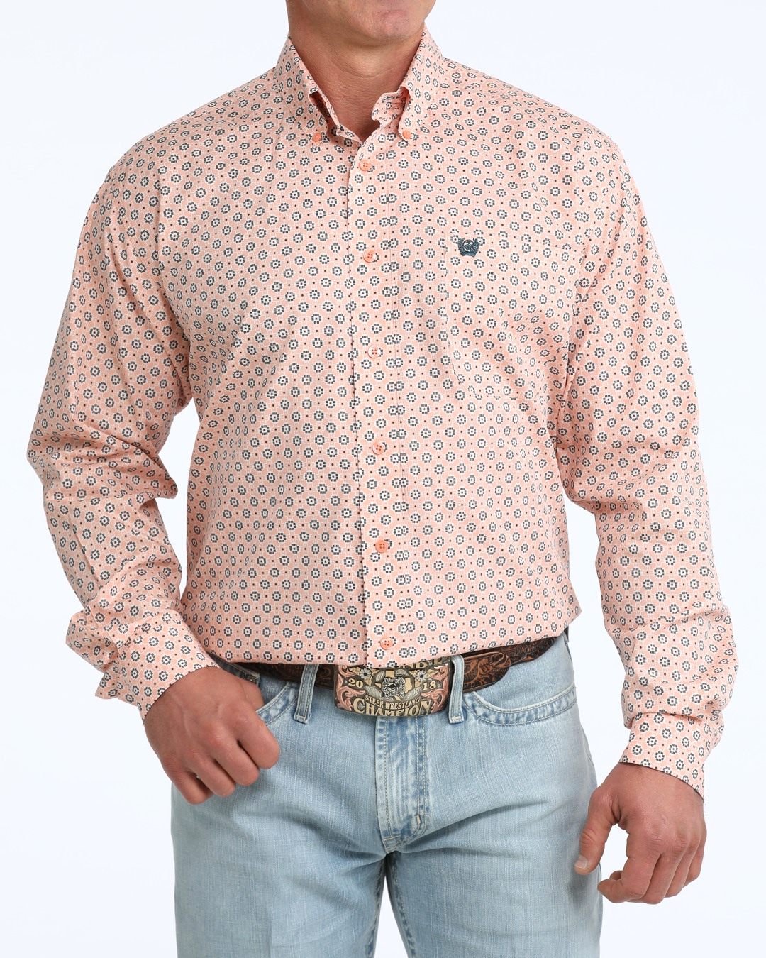 Men's Classic Fit Button-Down Western Shirt