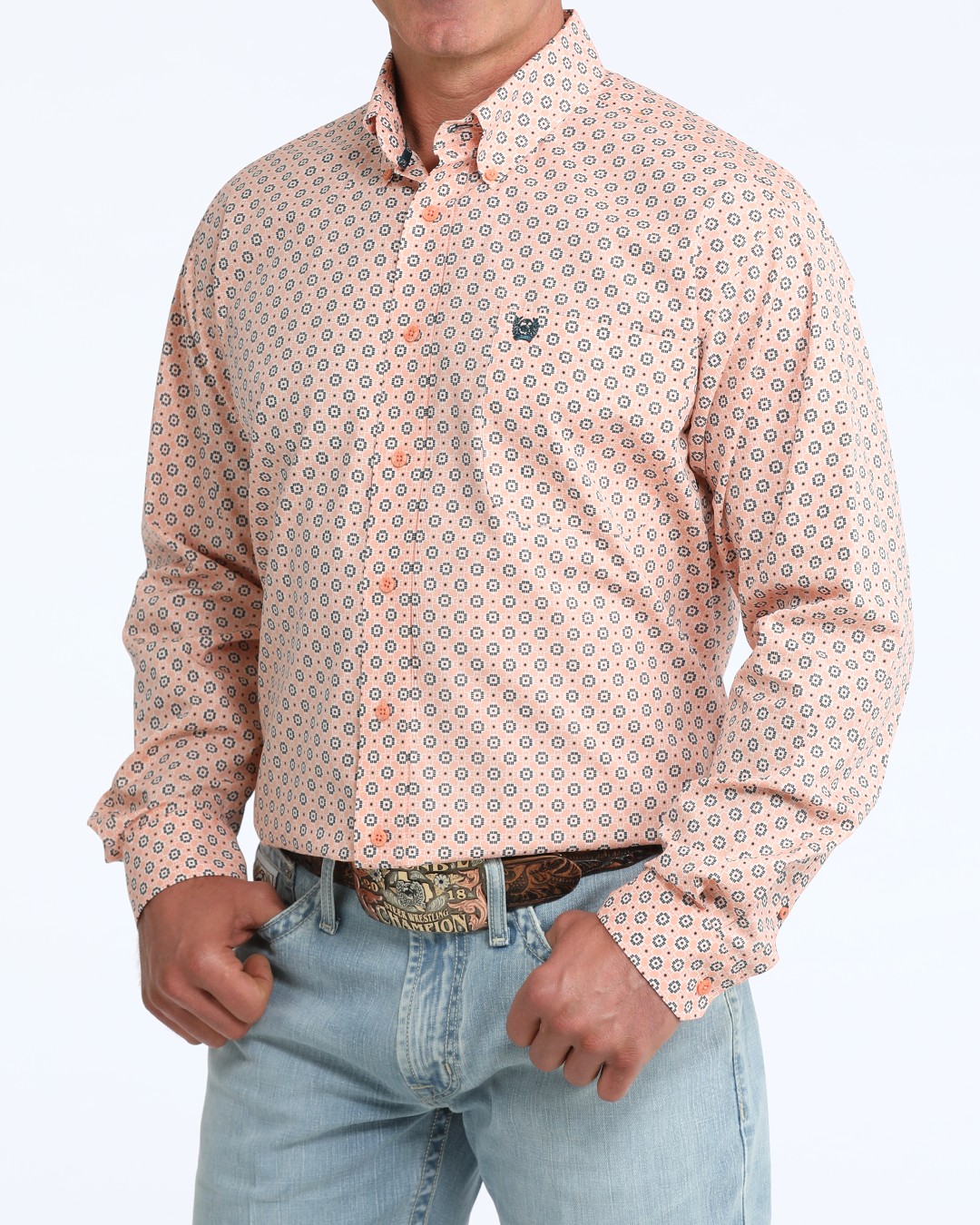 Men's Classic Fit Button-Down Western Shirt