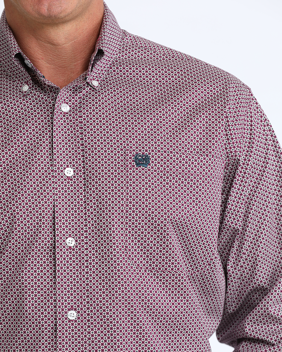 Men's Stretch Classic Fit Button-Down Western Shirt