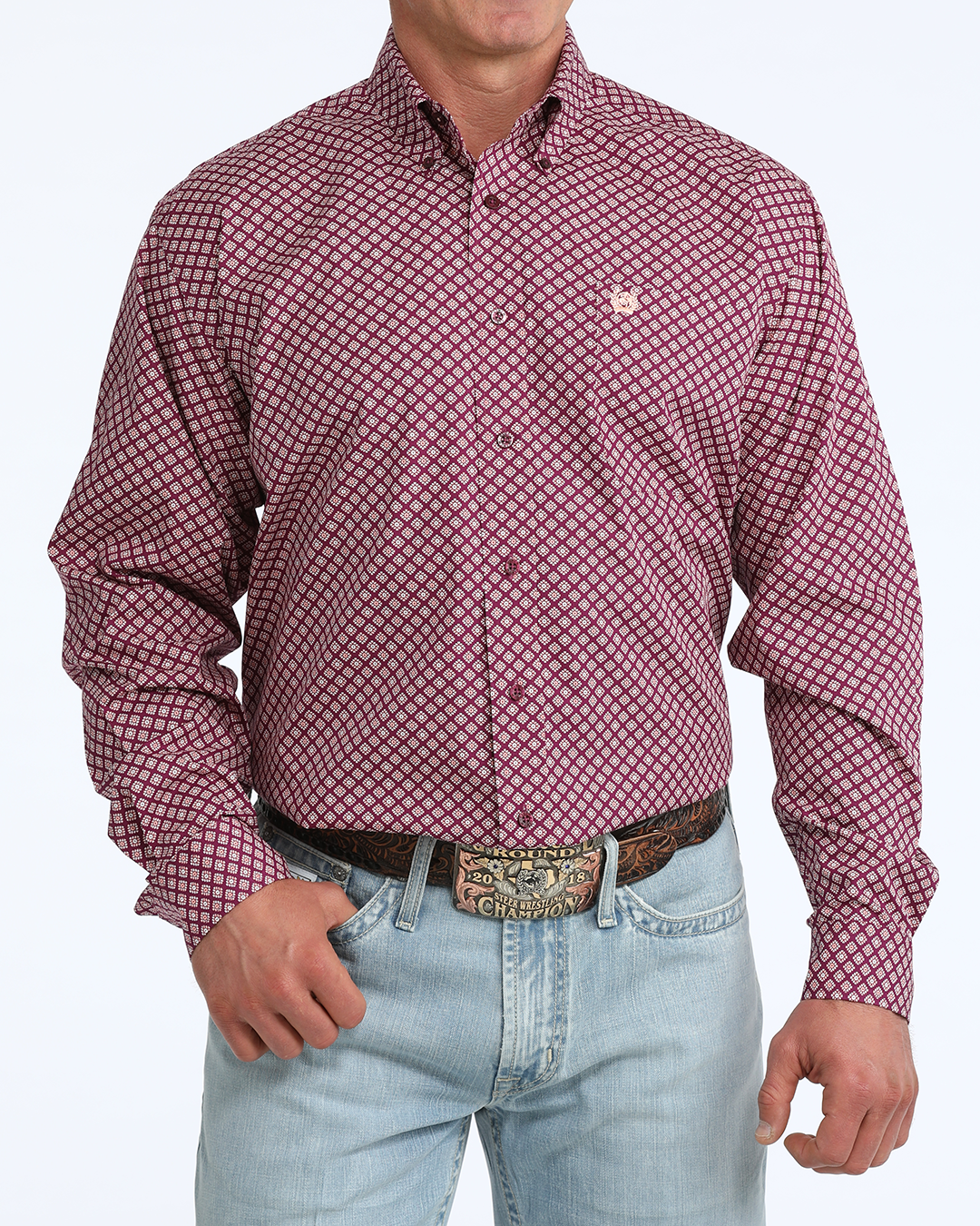 Men's Classic Fit Button-Down Western Shirt