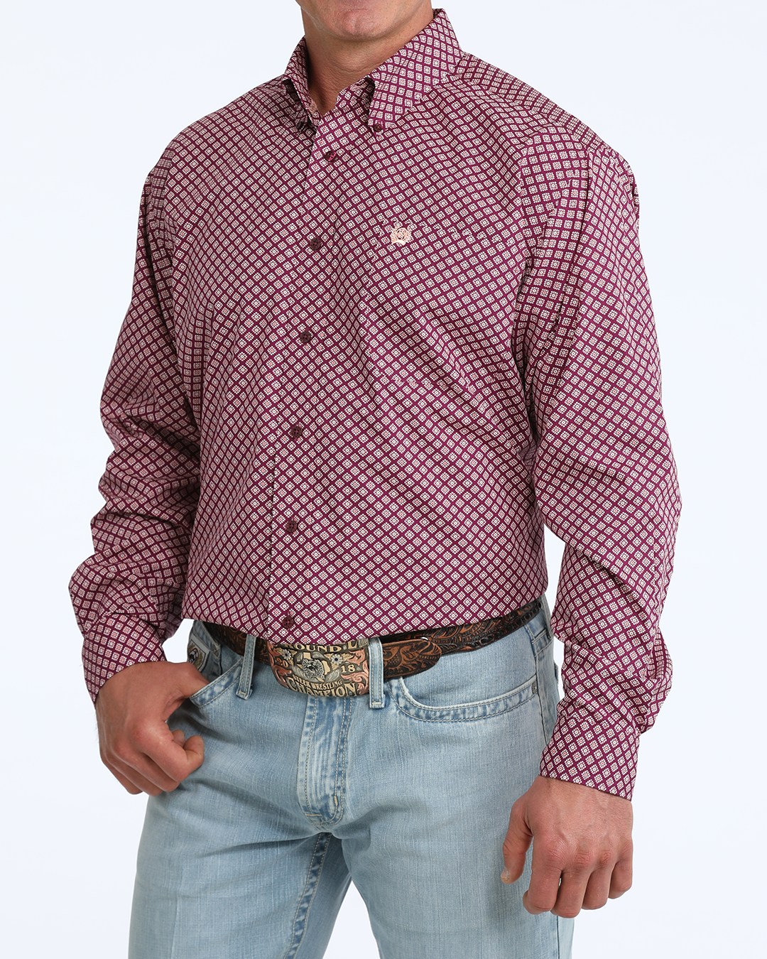 Men's Classic Fit Button-Down Western Shirt