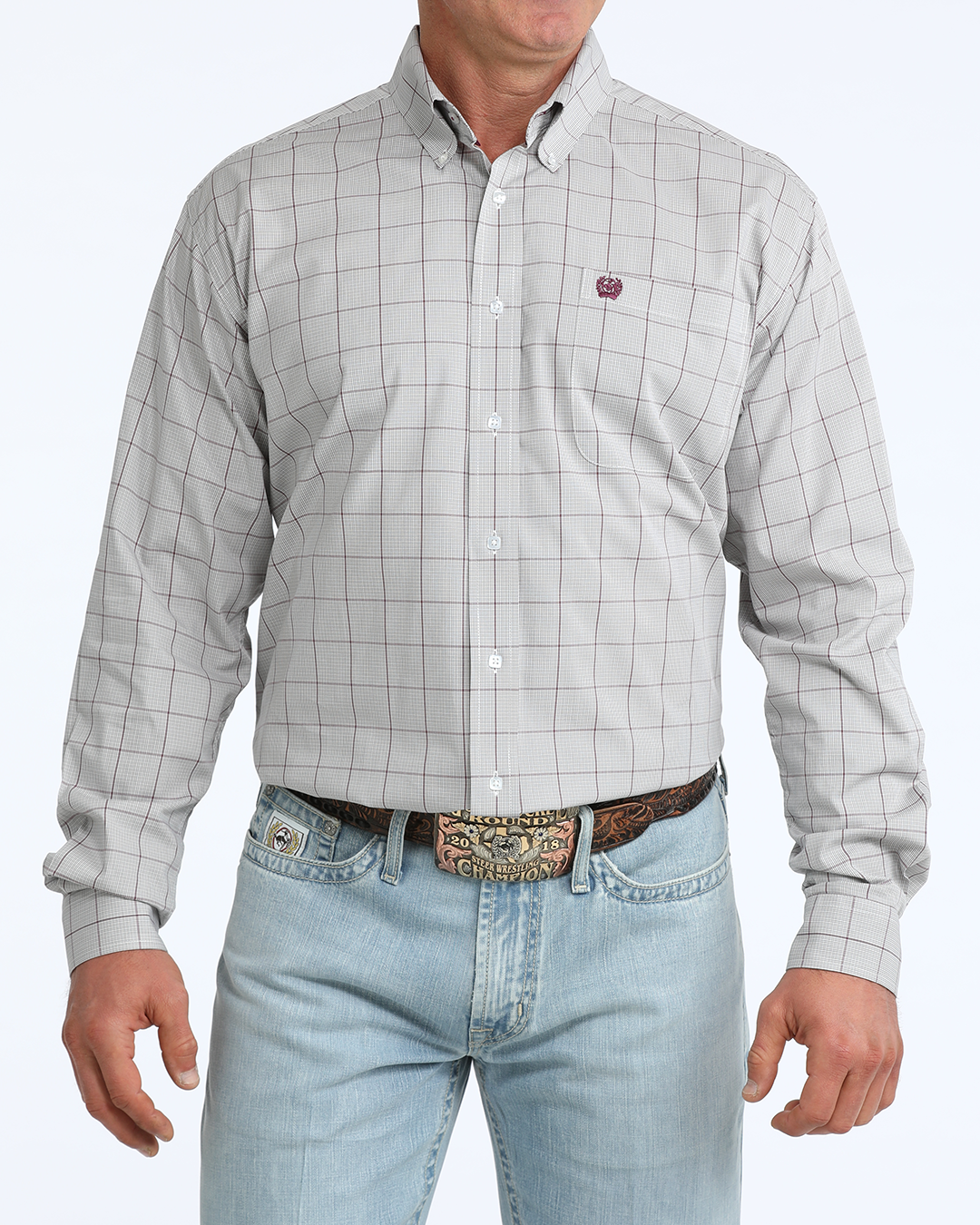 Men's Stretch Classic Fit Button-Down Western Shirt