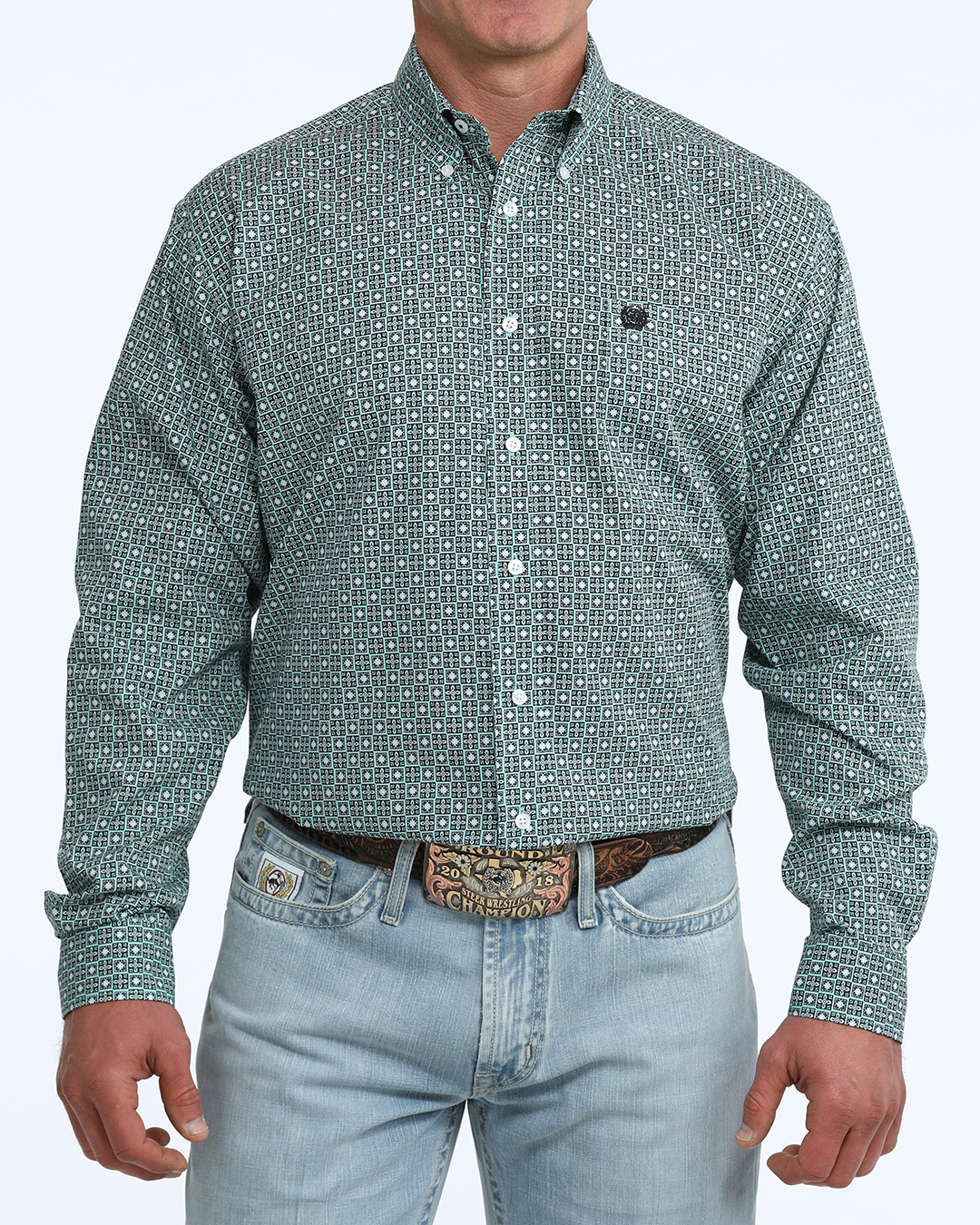 Men's Classic Fit Button-Down Western Shirt