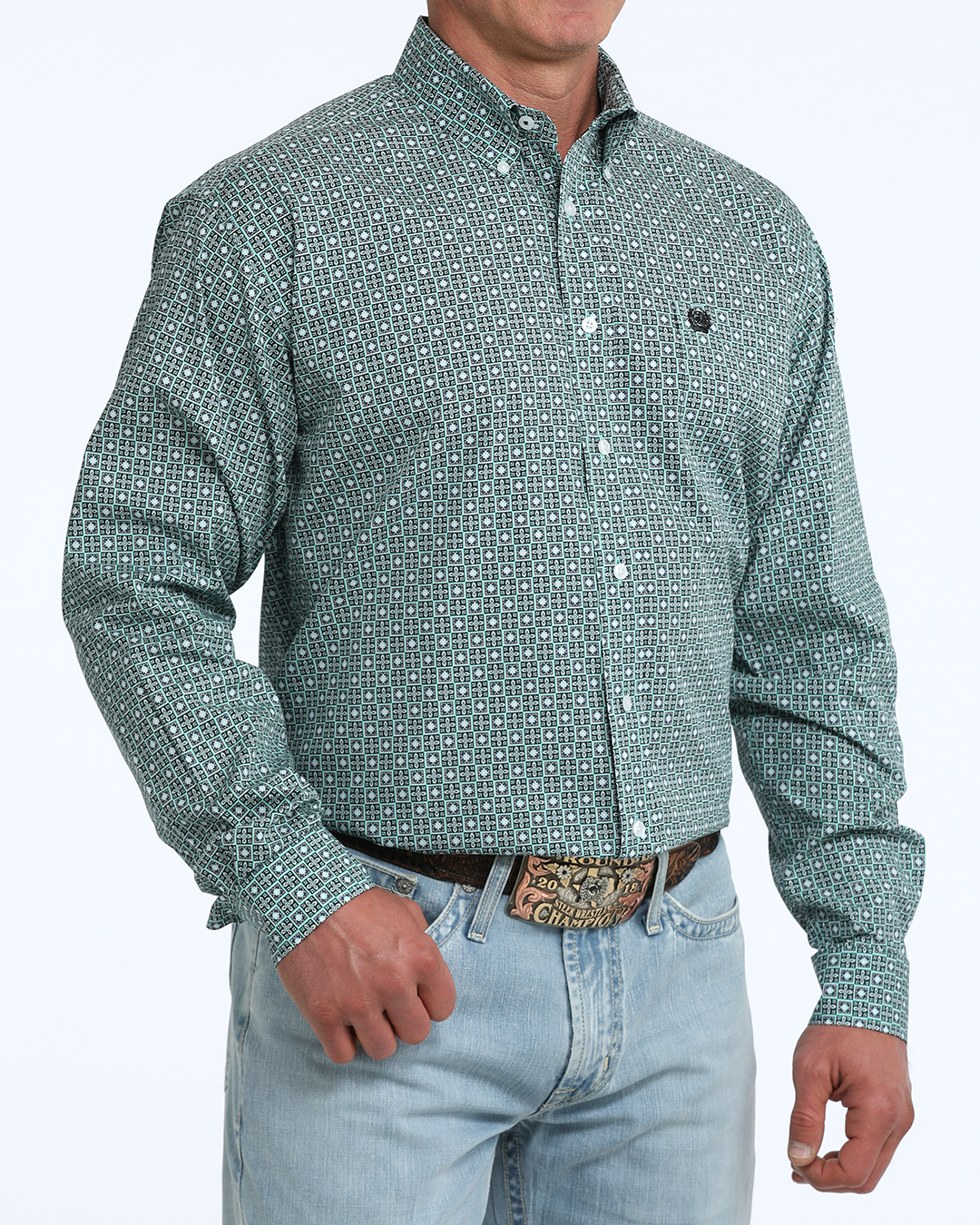 Men's Classic Fit Button-Down Western Shirt