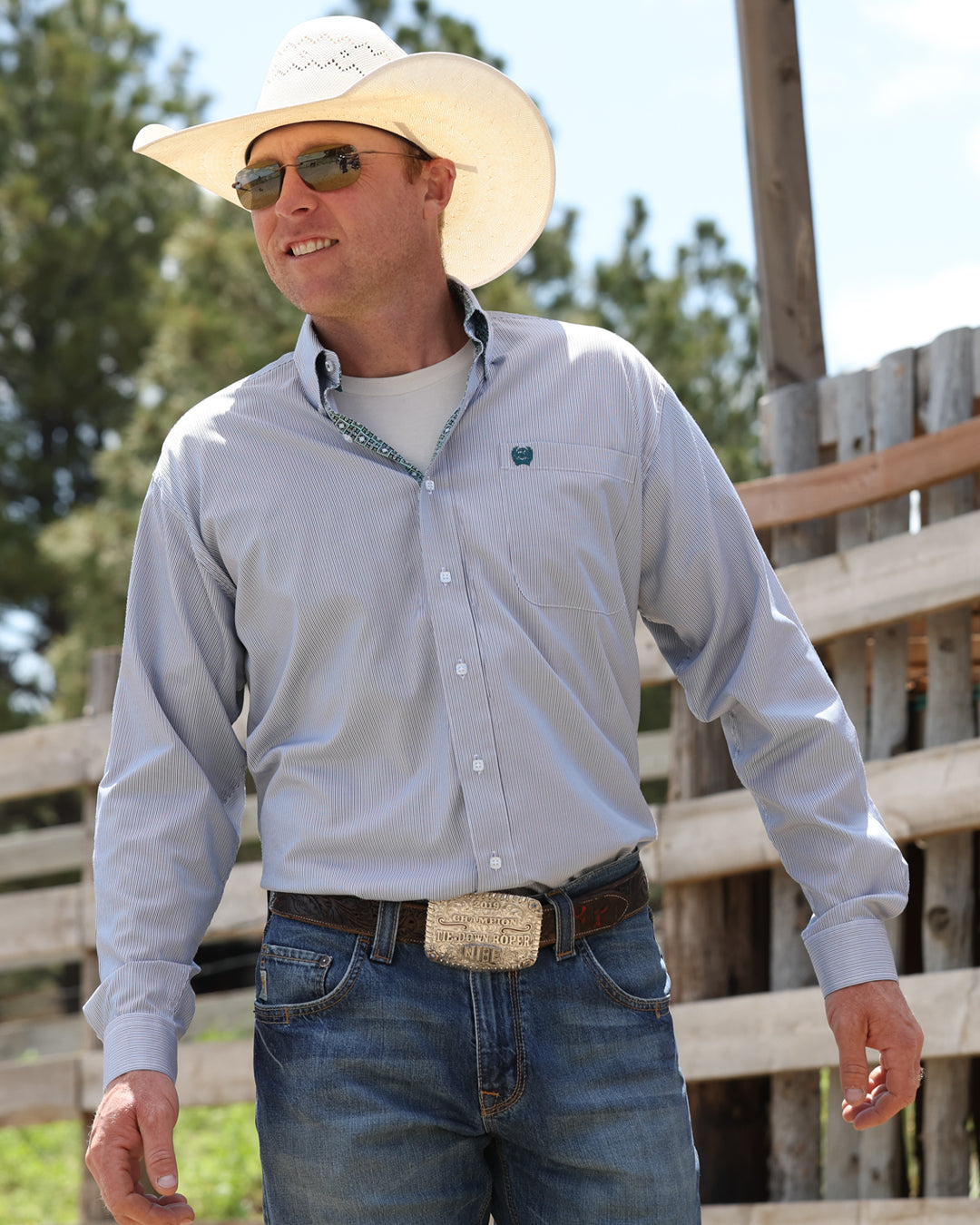 Men’s TENCEL™ Classic Fit Button-Down Western Shirt