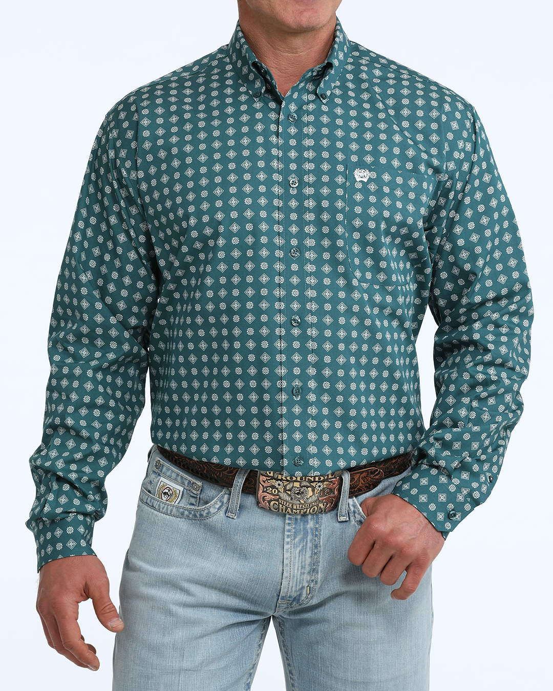 Men's Classic Fit Button-Down Western Shirt