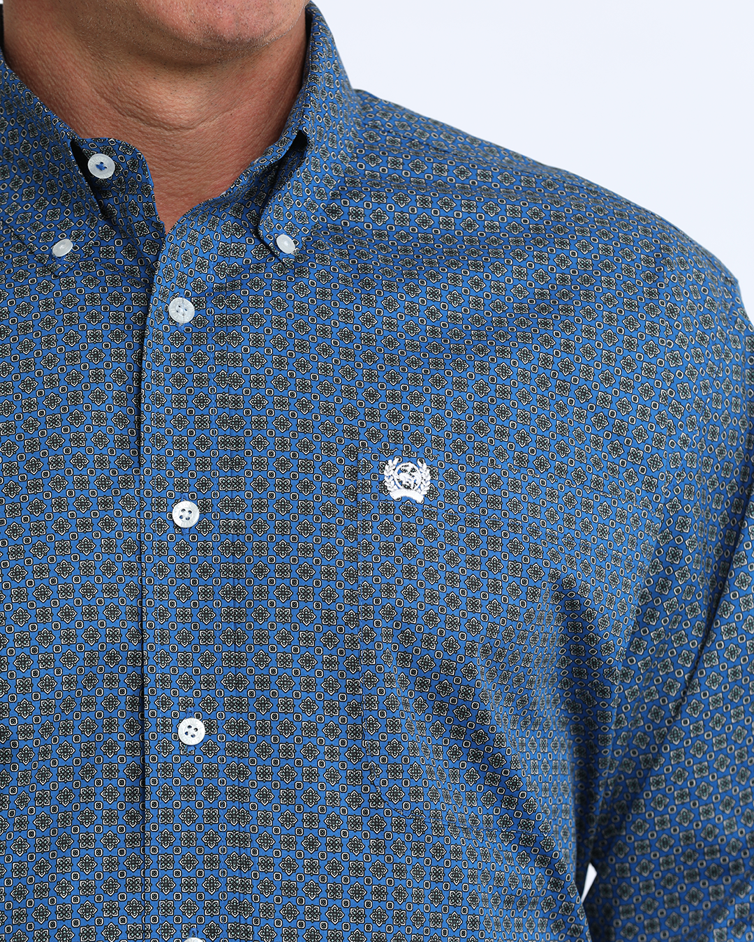 Men's Stretch Classic Fit Button-Down Western Shirt