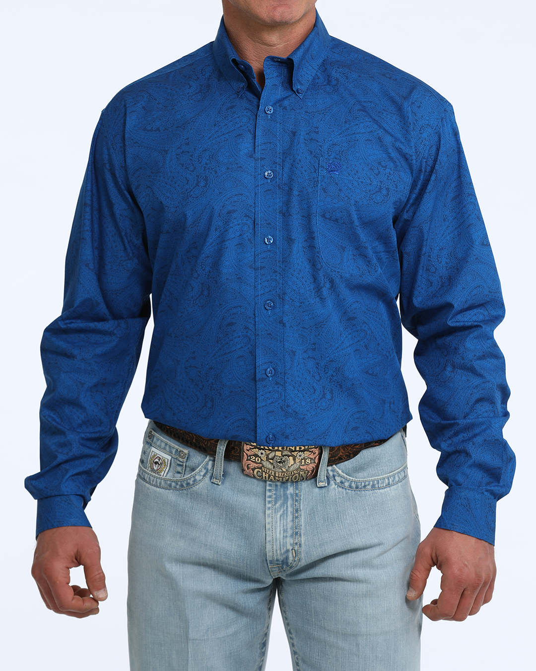 Men's Classic Fit Button-Down Western Shirt