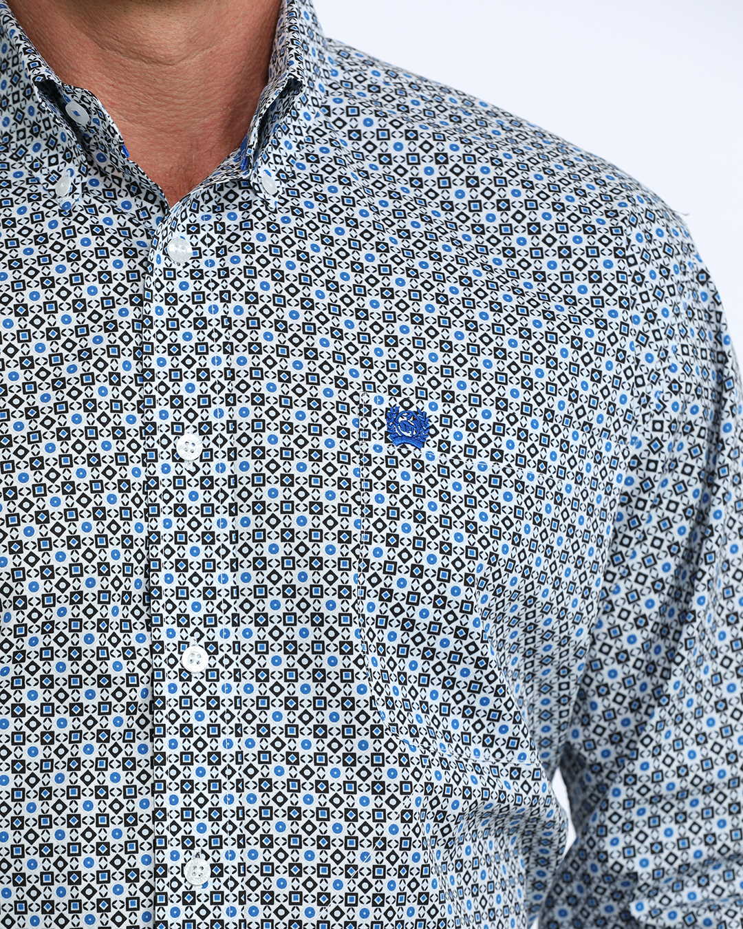 Men's Stretch Classic Fit Button-Down Western Shirt