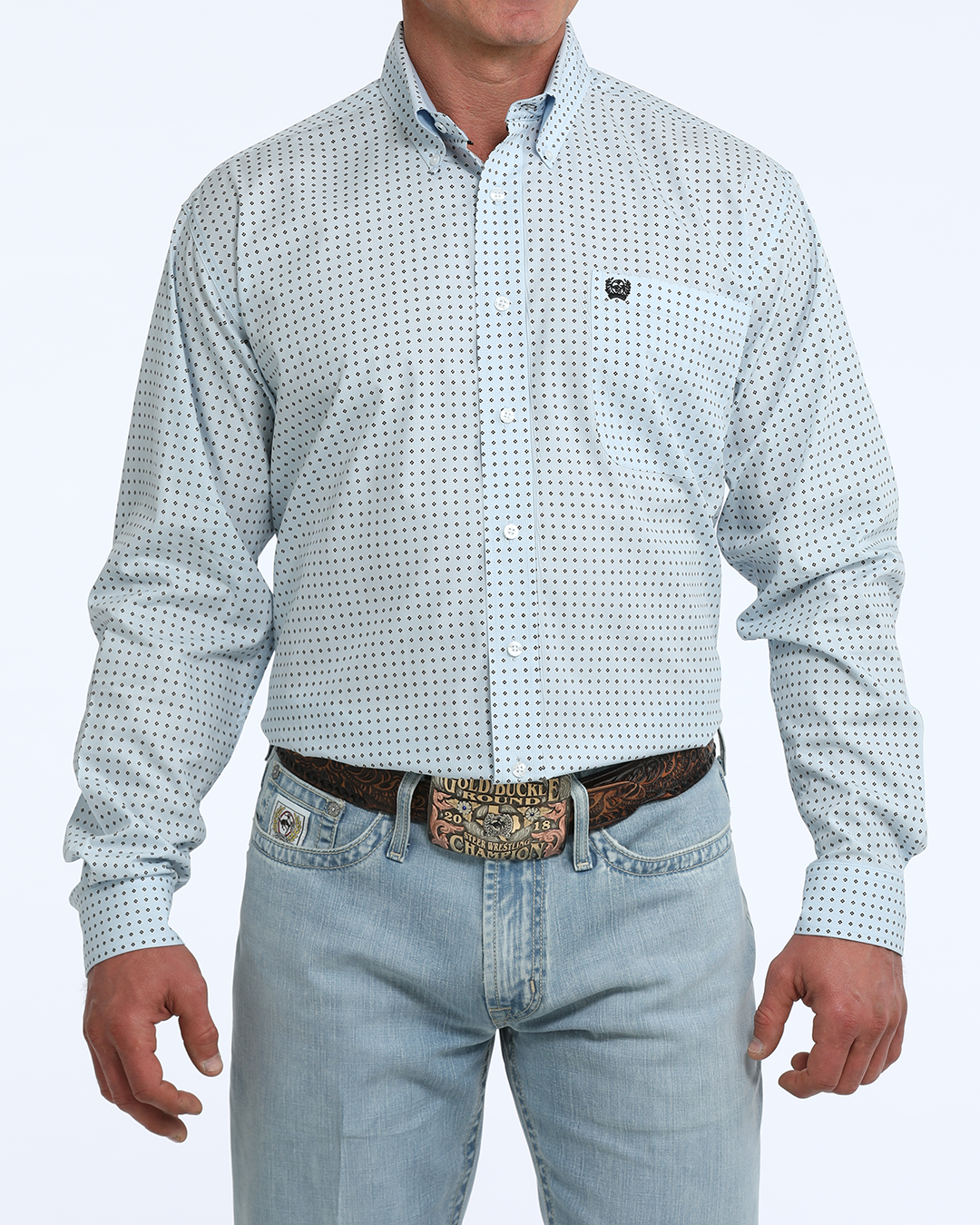 Men's Classic Fit Button-Down Western Shirt