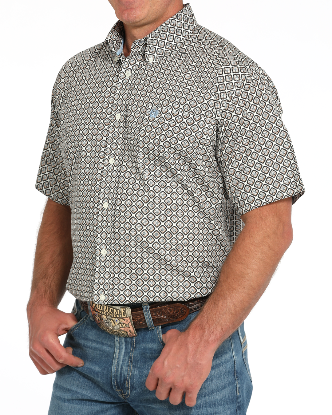 Men's Classic Fit Button-Down Western Shirt