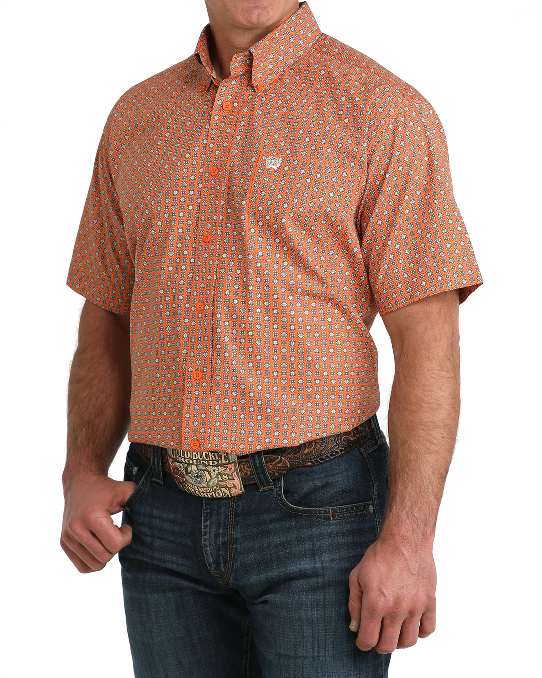 Men's Classic Fit Button-Down Western Shirt