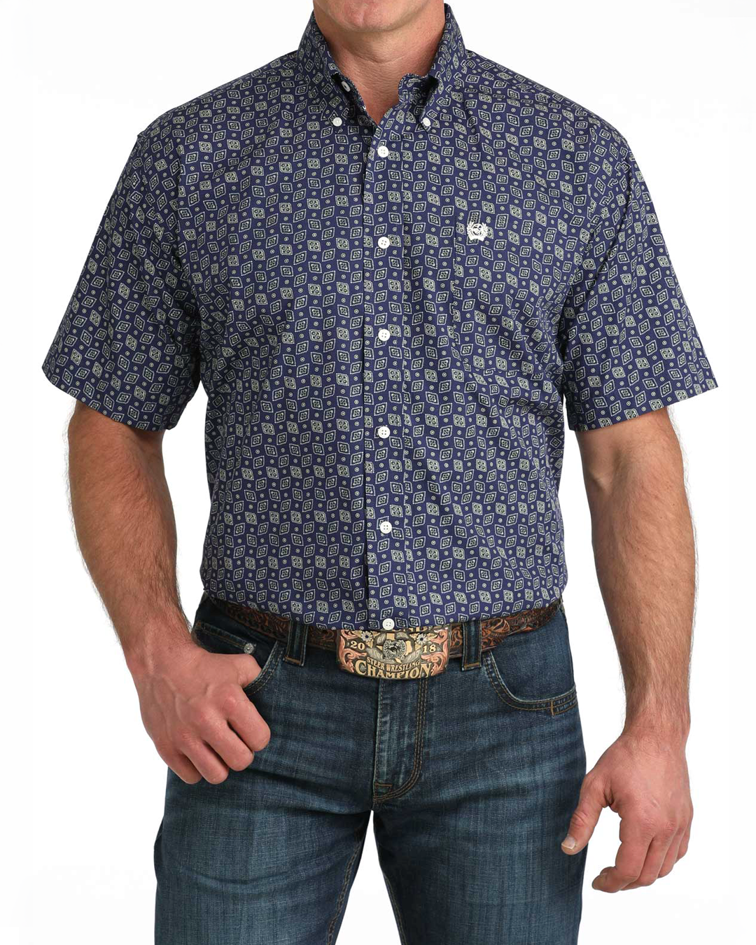 Men's Classic Fit Button-Down Western Shirt