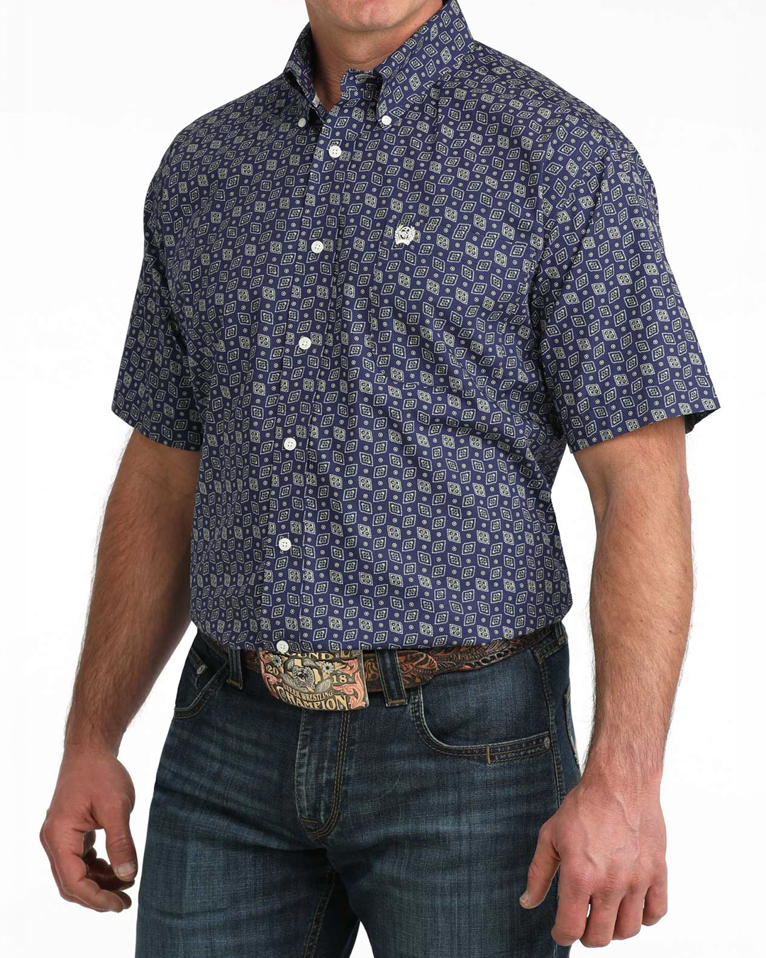 Men's Classic Fit Button-Down Western Shirt