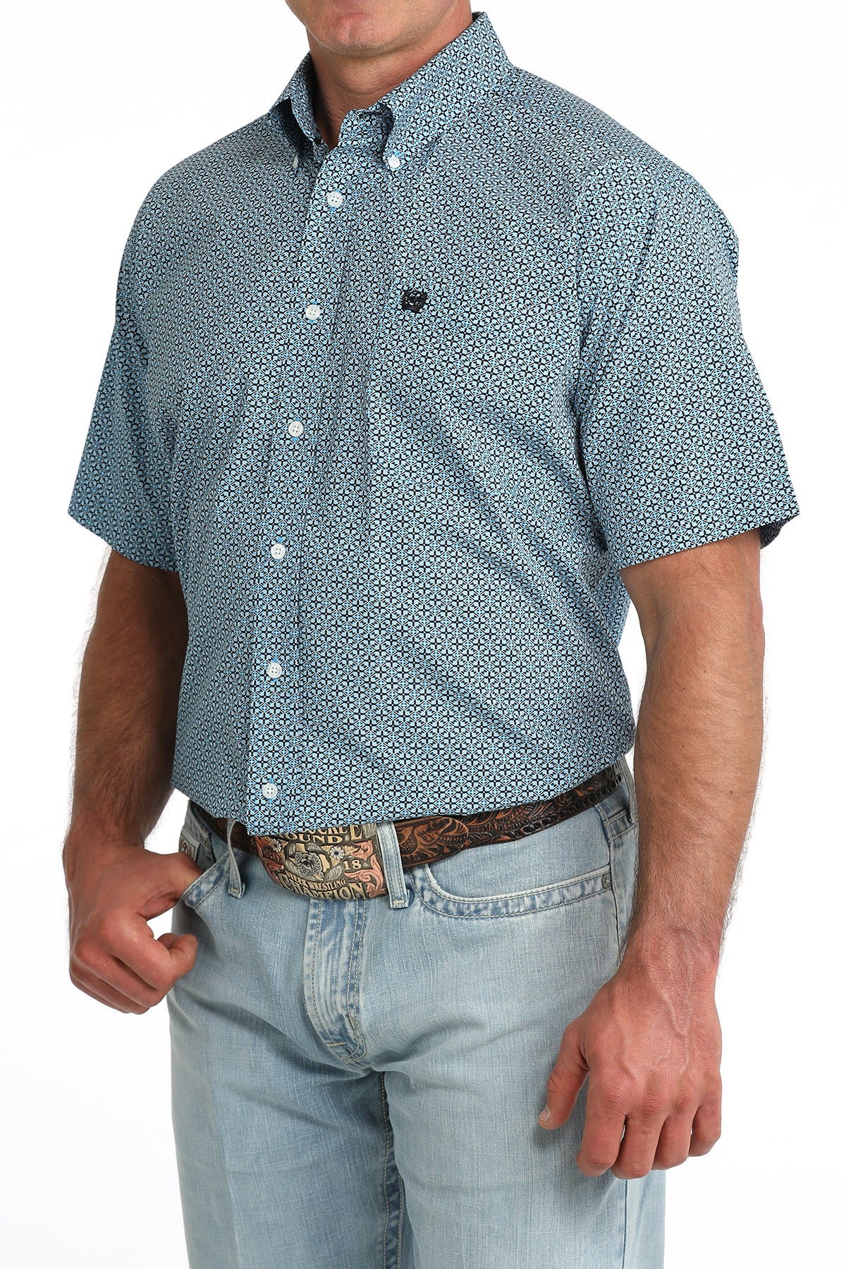 Men's Classic Fit Button-Down Western Shirt