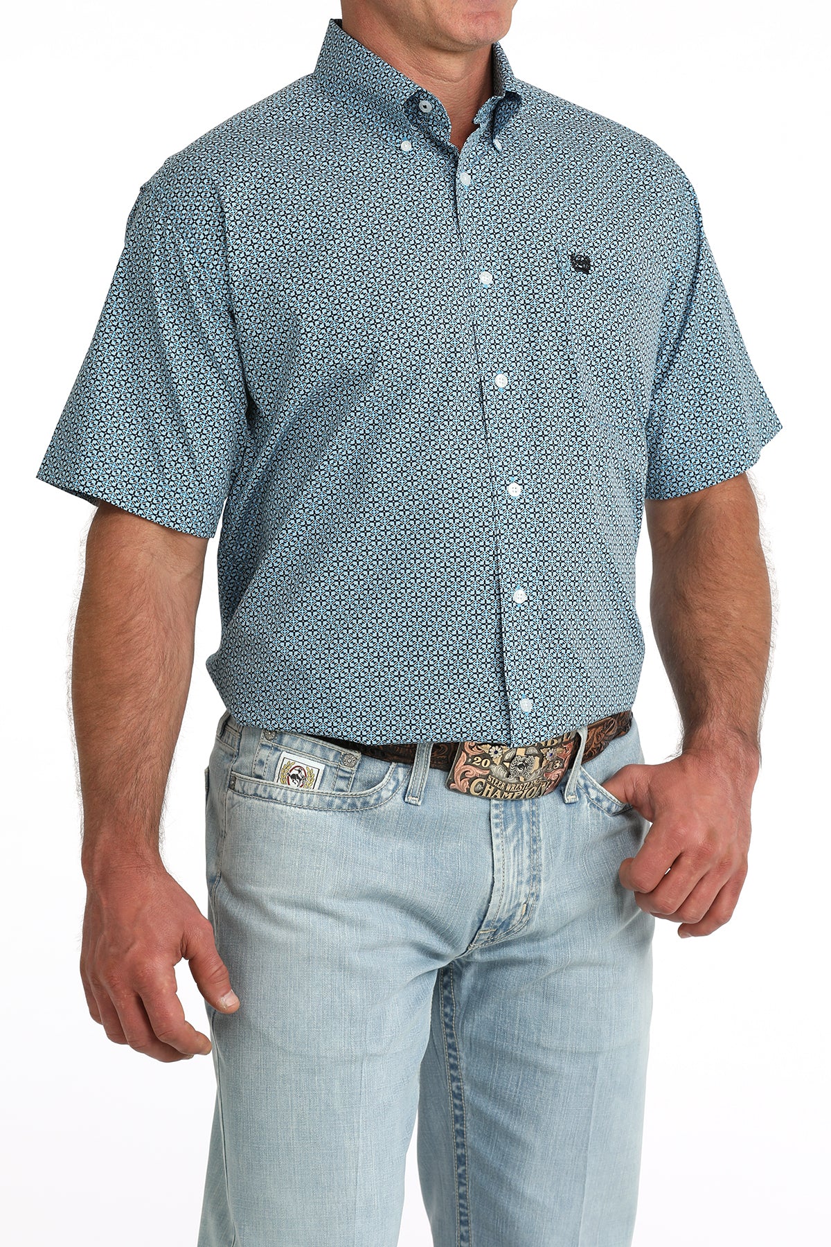 Men's Classic Fit Button-Down Western Shirt